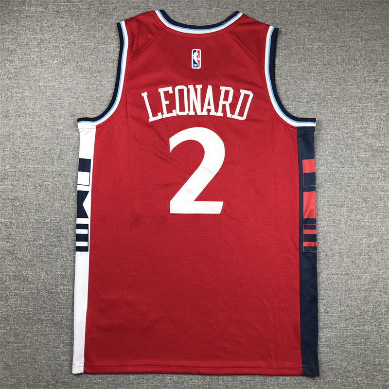 Men's LA Clippers Kawhi Leonard #2 Red Swingman Jersey1