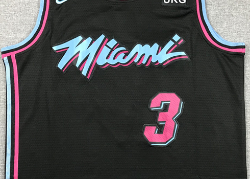 Men's Miami Heat Dwyane Wade #3 Black Swingman Player Jersey1