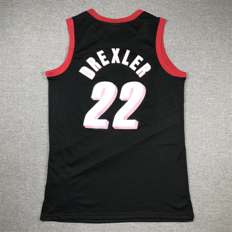 Men's Portland Trail Blazers Clyde Drexler #22 Black 1991-92 Hardwood Classics Swingman Jersey1