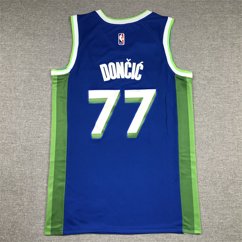 Men's Dallas Mavericks Luka Doncic #77 Blue 2022/23 Swingman Jersey1 - City Edition
