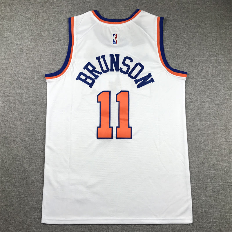Men's New York Knicks Jalen Brunson #11 White Game Jersey - Association Edition