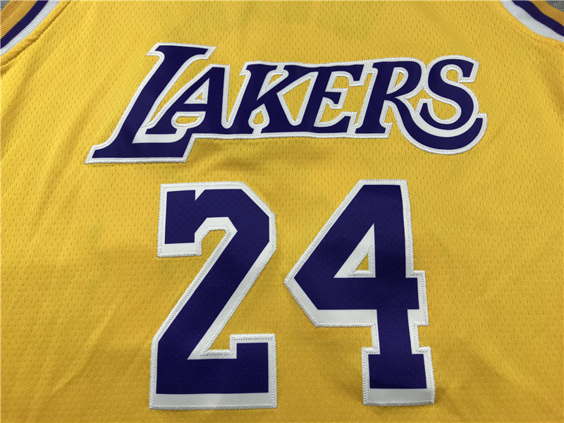 Men's Kobe Bryant Los Angeles Lakers #24 NBA Classics Retro Jersey1 - Yellow