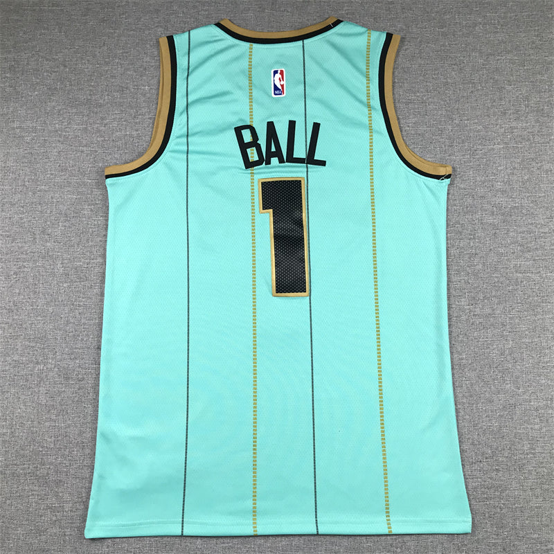 Men's Charlotte Hornets LaMelo Ball #1 Light Green 2022/23 Swingman jersey1