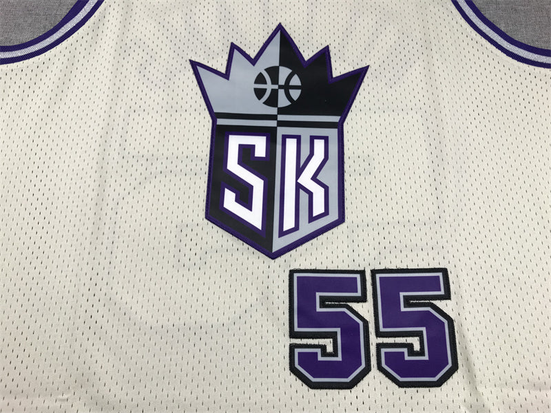 Men's Sacramento Kings Jason Williams #55 Cream Hardwood Classics Swingman Jersey1