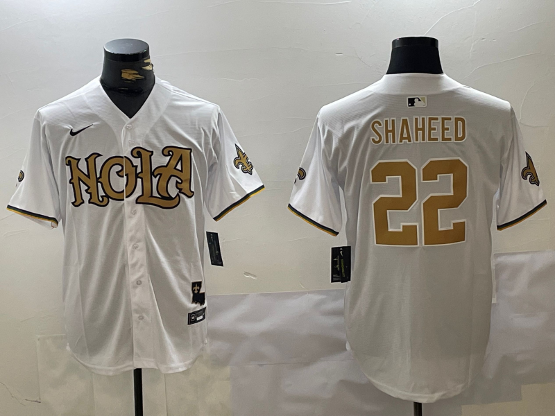 Men's New Orleans Saints Rashid Shaheed #22 White Player Jersey1