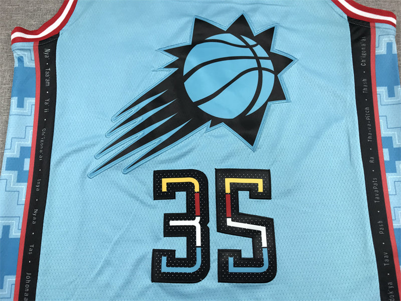 Men's Phoenix Suns Kevin Durant #35 Turquoise 2022/23 Swingman Jersey1 - City Edition
