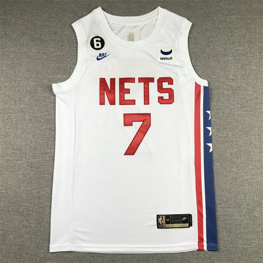 Men's Brooklyn Nets Kevin Durant #7 White 2022/23 Swingman Jersey1 - Classic Edition