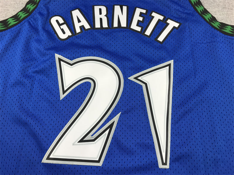 Men's Minnesota Timberwolves #21 Kevin Garnett Hardwood Classics Swingman Jersey1