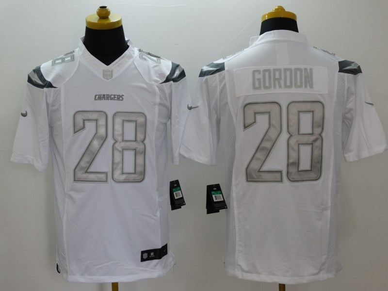 Men's Los Angeles Chargers Melvin Gordon III #28 White Game Player Jersey1