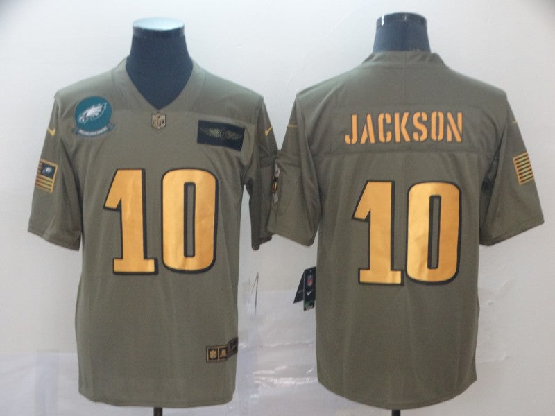 Men's Philadelphia Eagles Desean Jackson #10 Brown Game Player Jersey1