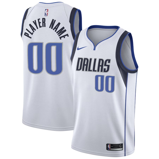 Men's Dallas Mavericks White 2020/21 Swingman Custom Jersey1 - Association Edition