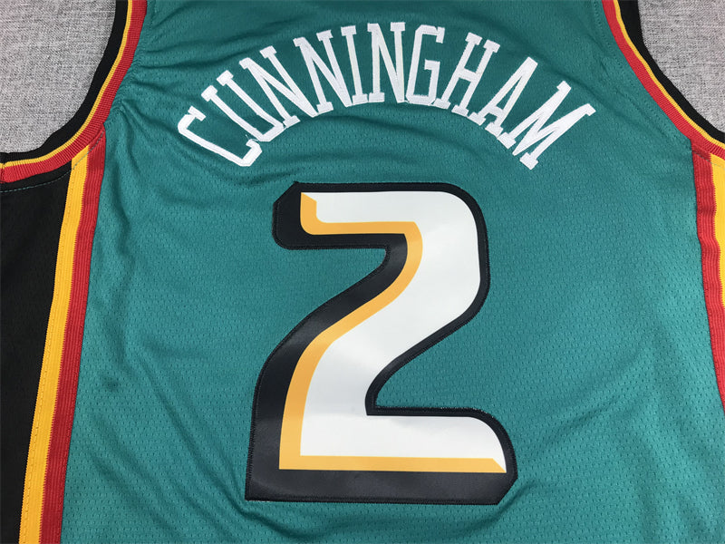 Men's Detroit Pistons Cade Cunningham #2 Teal 2022/23 Swingman Jersey1 - Classic Edition