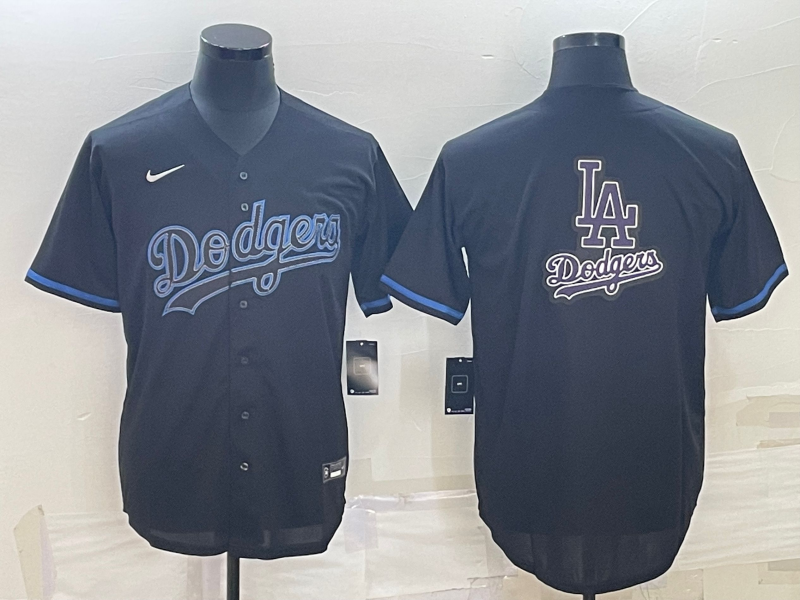 Men's Los Angeles Dodgers Replica Player Jersey1 Black