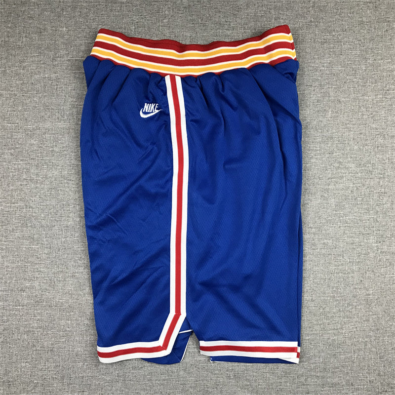 Men's Golden State Warriors Blue Basketball Shorts1