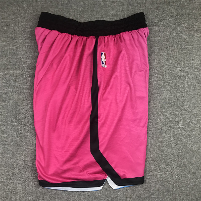 Men's Miami Heat Pink/Blue City Edition Basketball Shorts1