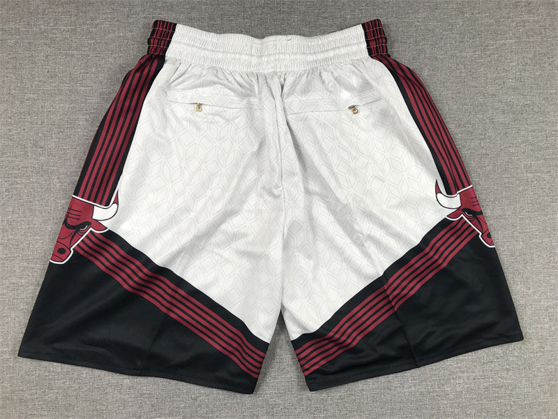 Men's Chicago Bulls White City Edition Basketball Shorts1