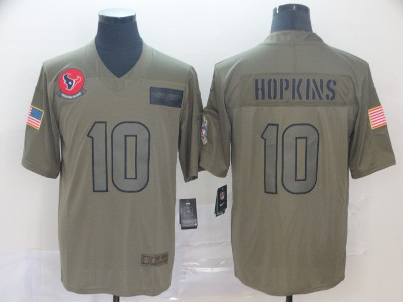 Men's Houston Texans DeAndre Hopkins #10 Brown Game Jersey1
