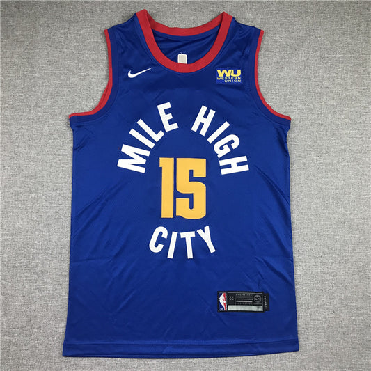 Men's Denver Nuggets Nikola Jokic #15 NBA Player Jersey1 - Retro Blue