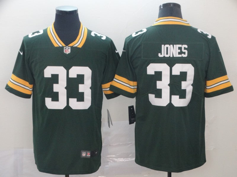 Men's Green Bay Packers Aaron Jones #33 Green Player Game Jersey1