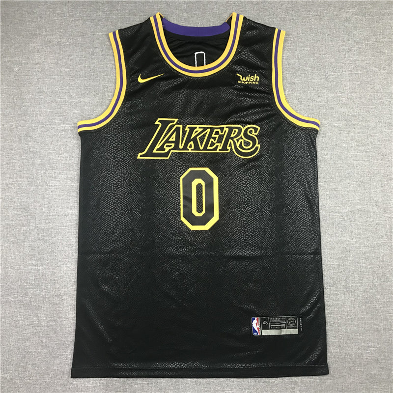 Men's Los Angeles Lakers Russell Westbrook Black City Edition Swingman Jersey1