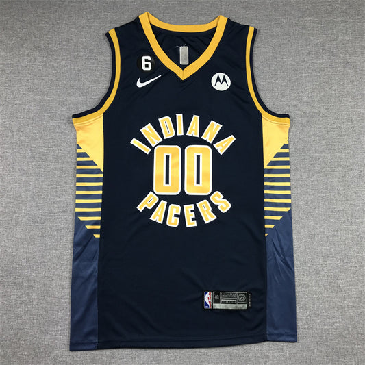 Men's Indiana Pacers Bennedict Mathurin #00 Navy Fast Break Replica Jersey1 - Icon Edition