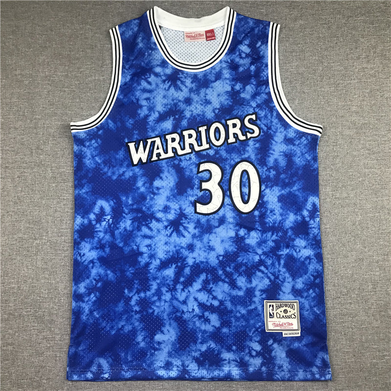 Men's Golden State Warriors Stephen Curry Mitchell & Ness Blue Swingman Jersey1