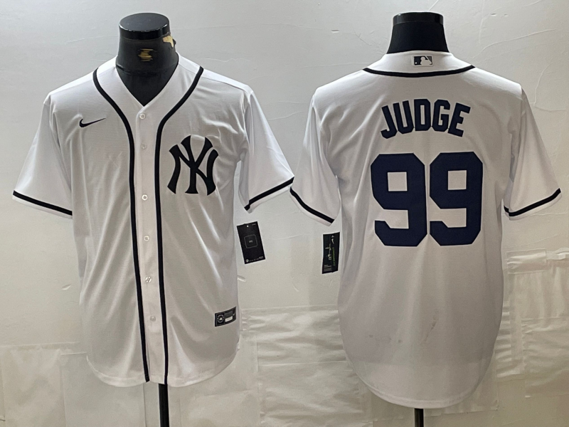 Men's New York Yankees Aaron Judge #99 White Limited Game Jersey1