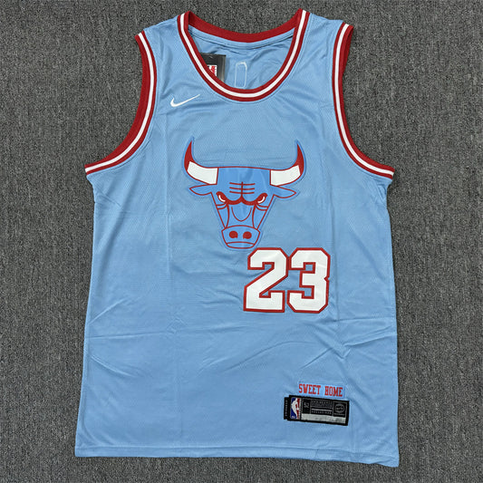 Men's Chicago Bulls Michael Jordan #23 Blue Swingman Jersey1