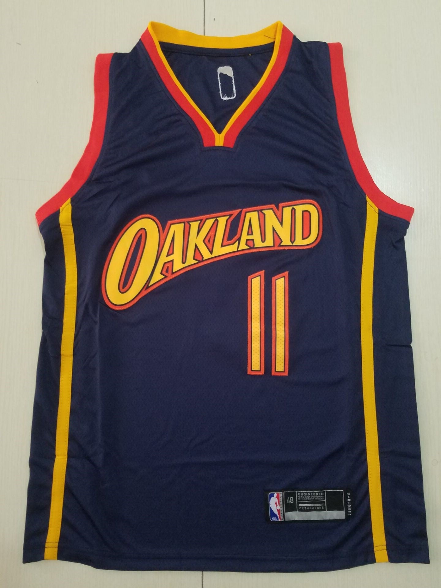 Men's Golden State Warriors Klay Thompson #11 Navy Hardwood Classics Jersey1