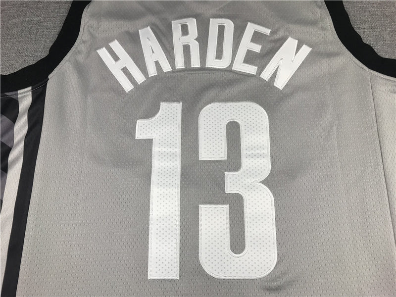 Men's Brooklyn Nets James Harden Charcoal 2020/21 Fast Break Replica Jersey1