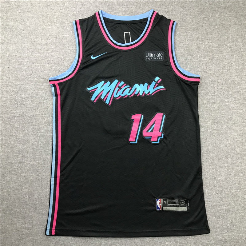 Men's Miami Heat Tyler Herro #14 Black 2020/21 Swingman Jersey1