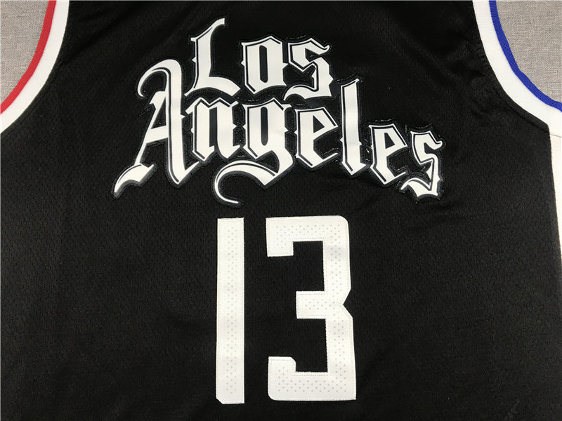 Men's LA Clippers Paul George #13 NBA Dark Blue Classics Jersey1 - City Edition