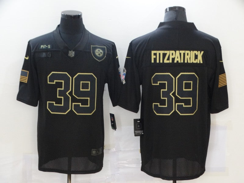 Men's Pittsburgh Steelers Minkah Fitzpatrick #39 Black Game Player Jersey1
