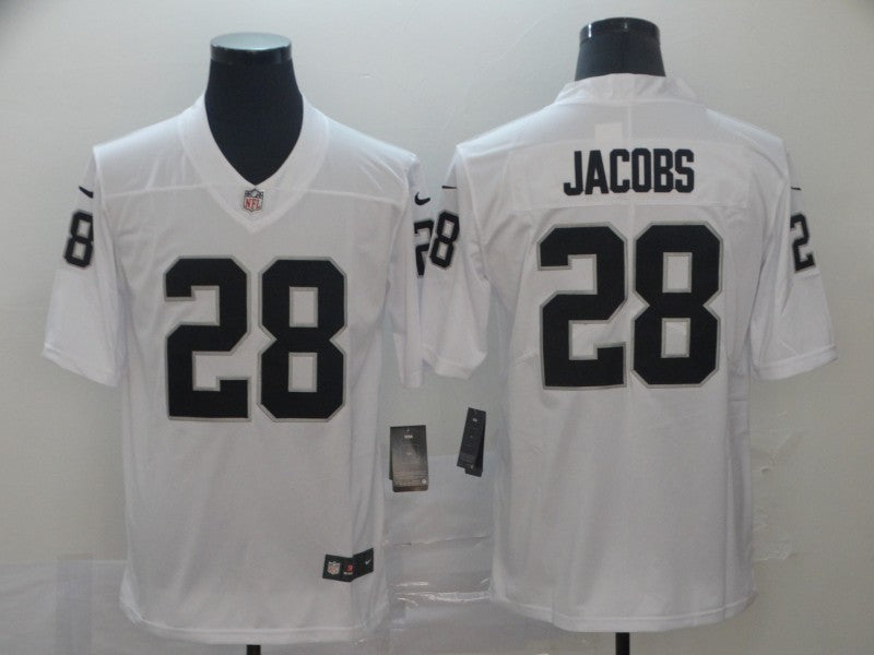 Men's Las Vegas Raiders Josh Jacobs #28 White Game Jersey1