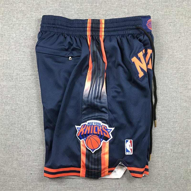 Men's New York Knicks Navy Statement Edition Pocket Shorts1