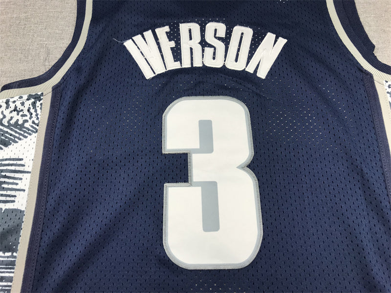 Men's Georgetown Hoyas Allen Iverson #3 NCAA Basketball Jersey