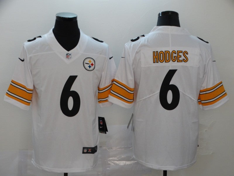 Men's Pittsburgh Steelers Devlin Hodges #6 White Game Jersey1