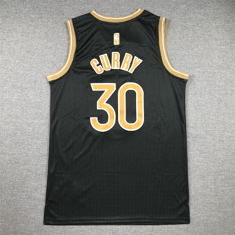Men's Golden State Warriors Stephen Curry #30 Black Select Series Swingman Jersey1