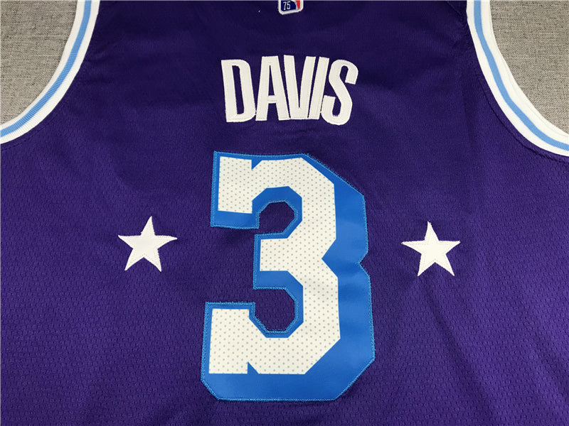 Men's Los Angeles Lakers Anthony Davis #3 Purple Swingman Jersey1 - City Edition