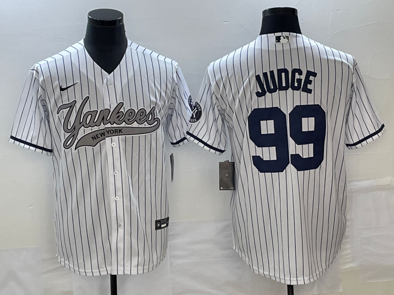 Men's New York Yankees Aaron Judge #99 White Game Jersey1 Joint Edition