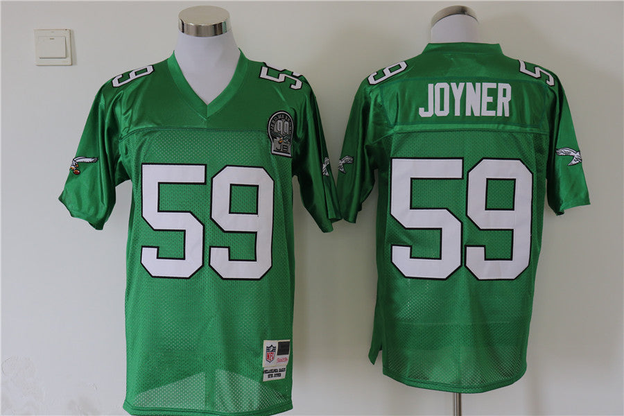 Men's Philadelphia Eagles Seth Joyner Mitchell & Ness Kelly Green Legacy Replica Jersey1