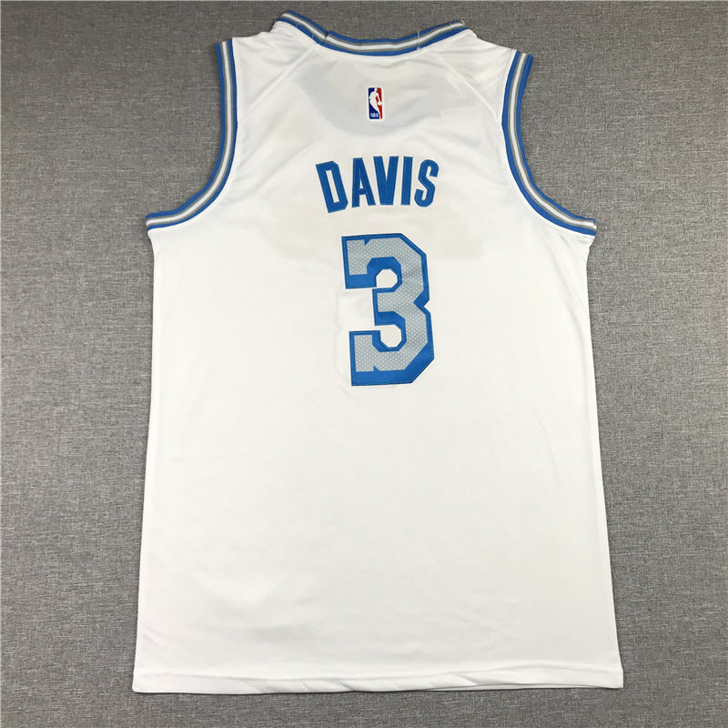 Men's Los Angeles Lakers Anthony Davis #3 White Swingman Jersey1 - City Edition