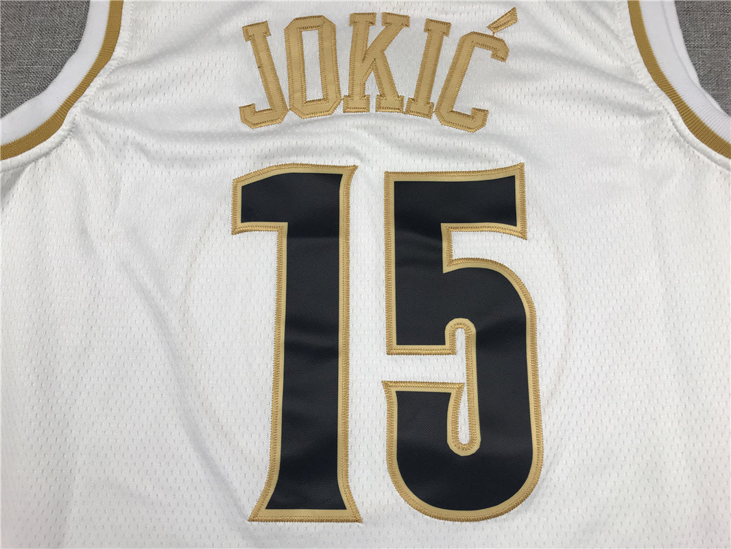 Men's Denver Nuggets Nikola Jokic #15 White Swingman Player Jersey1