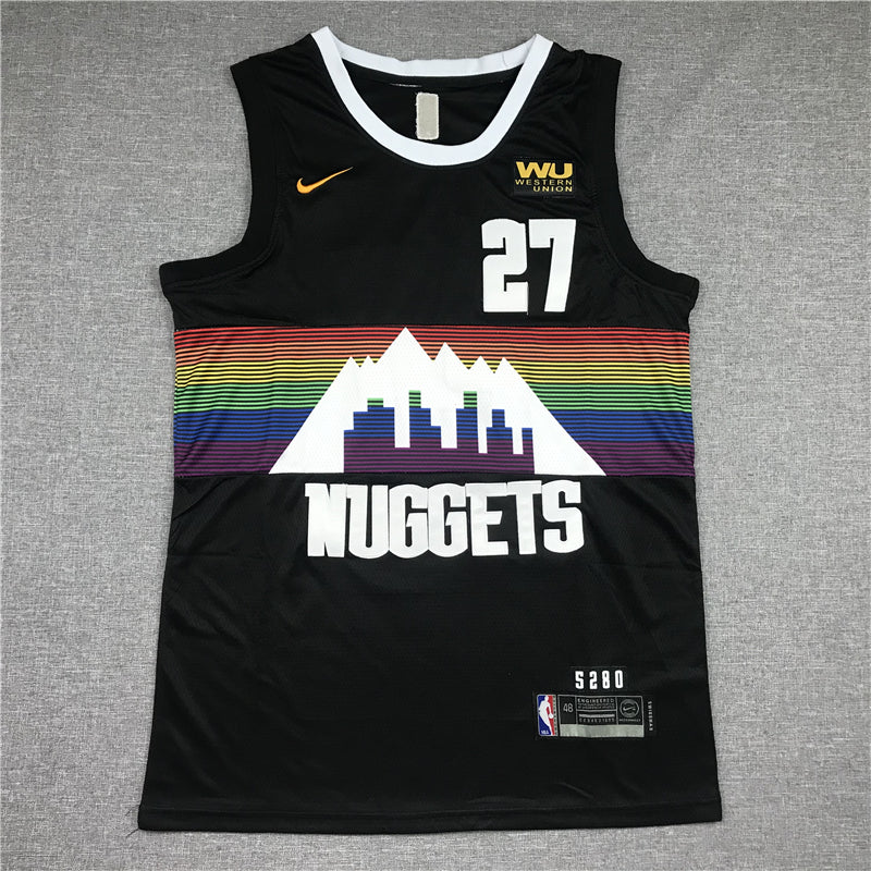 Men's Denver Nuggets Jamal Murray #27 NBA Black Player Jersey1