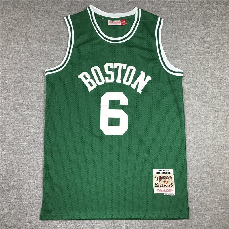 Bill Russell Boston Celtics Kelly Green Jersey