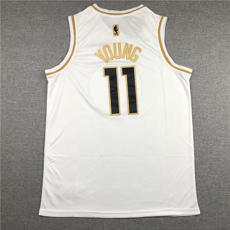 Men's Atlanta Hawks Trae Young #11 White Swingman Jersey1