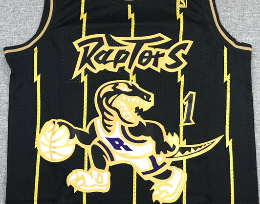 Men's Toronto Raptors Tracy McGrady Black 1998-99 Hardwood Classics Swingman Jersey1