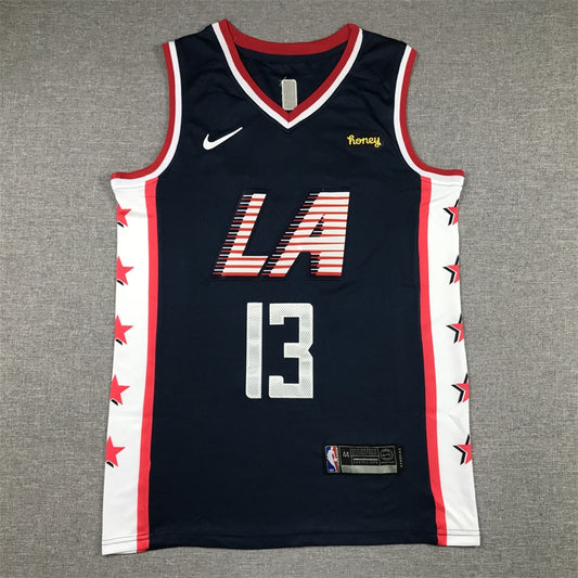 Men's LA Clippers Paul George Nike Navy 2022/23 Swingman Jersey1
