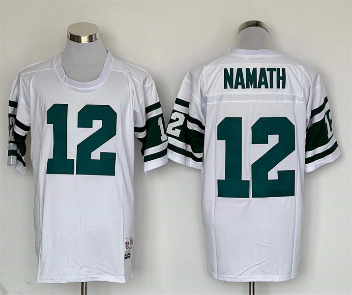 Men's New York Jets Joe Namath Mitchell & Ness White Legacy Replica Jersey1