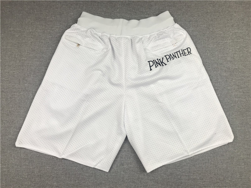 Men's Miami Heat Pink Panther White Basketball Shorts1